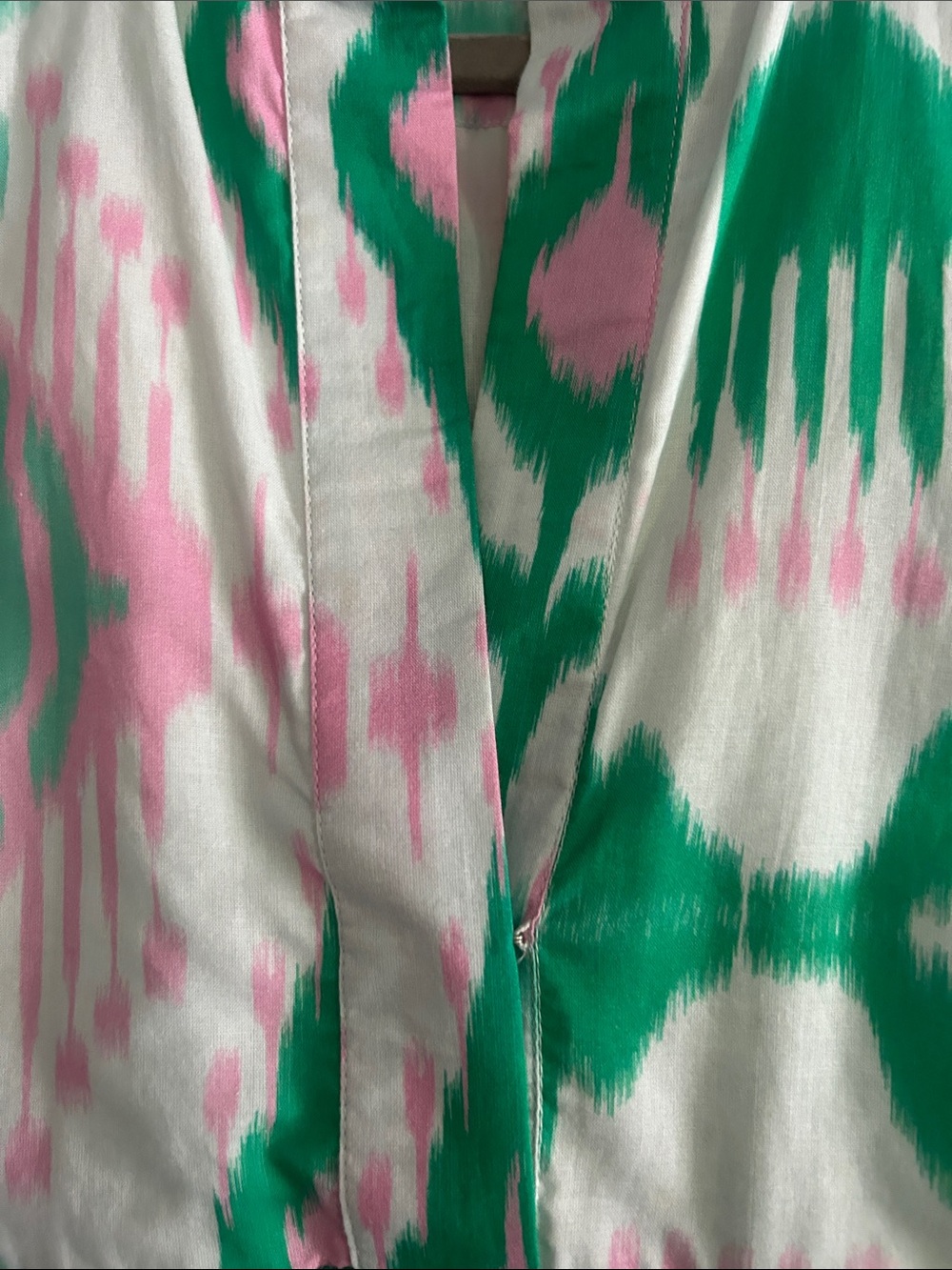 Green & Pink Ikat Tiered Dress - Picture 4 of 6